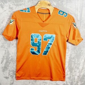 NFL Stitched Miami Dolphins Jersey‎ #97 Name Plate Removed Mens Medium